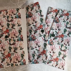 Karácsonyi mintás textil boríték (fehér)  - esküvő - emlék & ajándék - nászajándék - esküvői pénzátadó boríték, kártya - Meska.hu