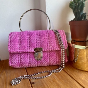 Mályva plüss táska, Táska & Tok, Kézitáska & válltáska, Vállon átvethető táska, Mindenmás, MESKA