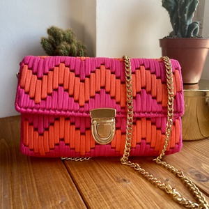 Pink-narancssárga táska, Táska & Tok, Kézitáska & válltáska, Vállon átvethető táska, Mindenmás, MESKA