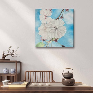 Cherry Blossom cseresznyevirágot ábrázoló saját készítésű olajfestmény - művészet - festmény - olajfestmény - Meska.hu