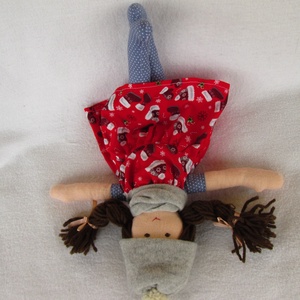 Karácsonyi öltöztetős baba -  - Meska.hu