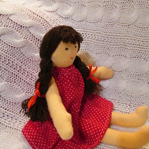 Mezítlábas baba pöttyösben - Meska.hu