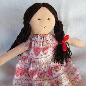 Barna baba szivecskés ruhában -  - Meska.hu