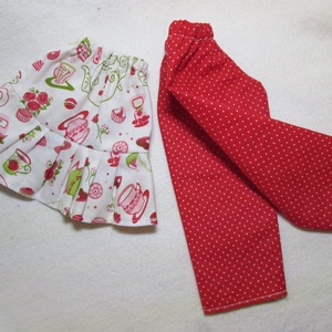 Babaruha -öltöztetős babáimhoz-nadrág és tunika - Meska.hu