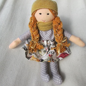 Melírozott szőke baba tyúkos ruhában  -  - Meska.hu