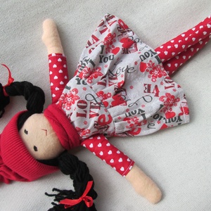 Baba piros sapkában  - játék & sport - baba & babaház - baba - Meska.hu