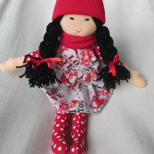 Baba piros sapkában  - játék & sport - baba & babaház - baba - Meska.hu