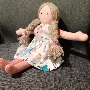 Rózsaszín harisnyás szőke baba - játék & sport - baba & babaház - baba - Meska.hu