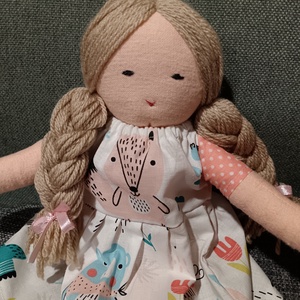 Rózsaszín harisnyás szőke baba - játék & sport - baba & babaház - baba - Meska.hu