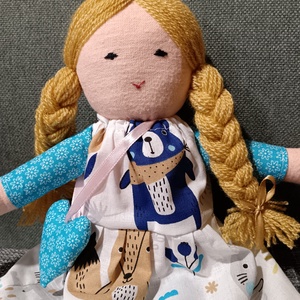 Szőke hajú baba kék harisnyában, Játék & Sport, Baba & babaház, Baba, Baba-és bábkészítés, Varrás, MESKA