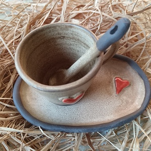 Kerámia kávés szett  - otthon & életmód - konyhafelszerelés, tálalás - konyhai tárolás - tea & kávé tárolás - Meska.hu