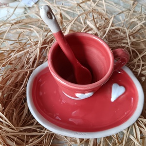 Kerámia kávés szett  - otthon & életmód - konyhafelszerelés, tálalás - konyhai tárolás - tea & kávé tárolás - Meska.hu