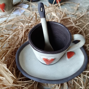 Kerámia kávés szett  - otthon & életmód - konyhafelszerelés, tálalás - konyhai tárolás - tea & kávé tárolás - Meska.hu