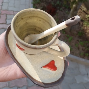 Kerámia kávés szett  - otthon & életmód - konyhafelszerelés, tálalás - konyhai tárolás - tea & kávé tárolás - Meska.hu