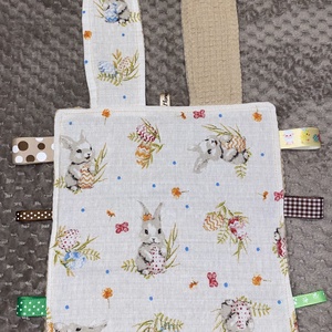 Nyuszis címkerongyi, Baba - mama, Baba játékok, Szundikendő, alvóka, Varrás, MESKA