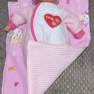 Játék baba takaró+ párna - játék & sport - baba & babaház - játékbaba, babakellék - Meska.hu