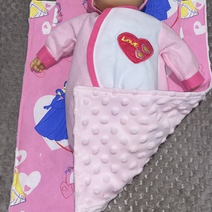 Játék baba takaró+ párna - játék & sport - baba & babaház - játékbaba, babakellék - Meska.hu