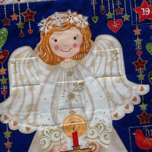 Angyalkás adventi naptár - karácsony - adventi díszek - adventi naptár - Meska.hu