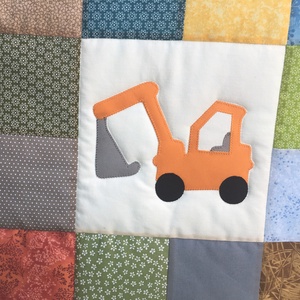 Járgányos nyári takaró tűzoltóautóval, betonkeverővel, rollerrel, versenyautóval, markolóval és autóval - otthon & életmód - babaszoba, gyerekszoba - babatakaró, gyerek pléd - Meska.hu