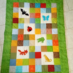 Állatos takaró denevérrel és rókával - Meska.hu