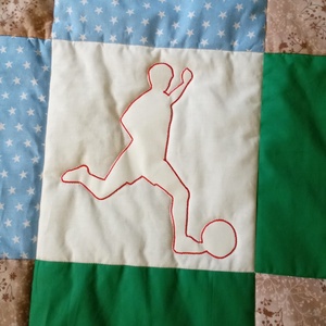 FOCIS takaró kék-zöld-drapp színben - baba - mama - baba ágynemű - babatakaró, gyerek pléd - Meska.hu