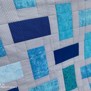 Kék-szürke takaró - otthon & életmód - lakástextil - ágytakaró - Meska.hu