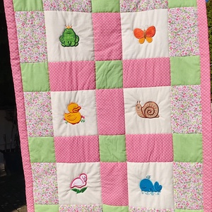 Flamingós Kislány Takaró - baba - mama - baba ágynemű - babatakaró, gyerek pléd - Meska.hu