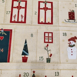 Adventi házas zöld szélű adventi naptár  - karácsony - adventi díszek - adventi naptár - Meska.hu