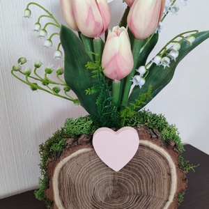 Anyák napi virág dísz - otthon & életmód - dekoráció - asztal és polc dekoráció - asztaldísz - Meska.hu