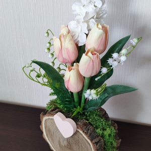 Anyák napi virág dísz - otthon & életmód - dekoráció - asztal és polc dekoráció - asztaldísz - Meska.hu