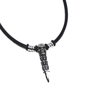 Predator totem férfi bőr - nemesacél nyaklánc - ékszer - nyaklánc - statement nyaklánc - Meska.hu