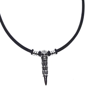 Predator totem férfi bőr - nemesacél nyaklánc - ékszer - nyaklánc - statement nyaklánc - Meska.hu