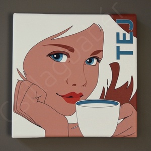 Tej - 25x25 cm-es vászonkép vakrámára feszítve - otthon & életmód - dekoráció - kép & falikép - vászonkép - Meska.hu