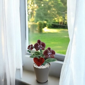 Üveg Orchidea - Meska.hu