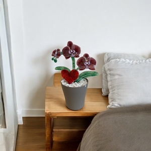 Üveg Orchidea - otthon & életmód - dekoráció - asztal és polc dekoráció - díszüveg - Meska.hu