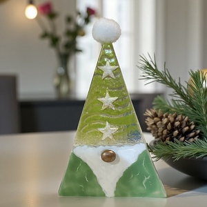 Manó formájú üveg gyertyatartó, Otthon & Életmód, Gyertya, illat, aroma, Mécses és mécsestartó, Üvegművészet, MESKA