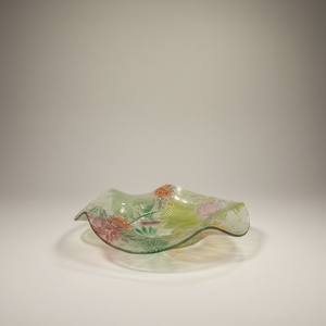 Tavasz rogyasztott üvegtál - otthon & életmód - konyhafelszerelés, tálalás - tálalás - üveg & kancsó - Meska.hu