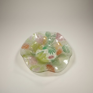 Tavasz rogyasztott üvegtál - otthon & életmód - konyhafelszerelés, tálalás - tálalás - üveg & kancsó - Meska.hu