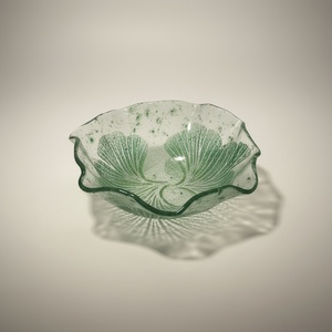 Ginkgo biloba saláta tálka - otthon & életmód - konyhafelszerelés, tálalás - tálalás - üveg & kancsó - Meska.hu