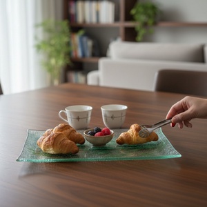 Bambusz mintás üvegtál  - otthon & életmód - dekoráció - asztal és polc dekoráció - dekorációs tál, tartó - Meska.hu