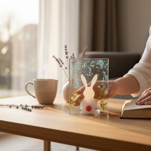 Nyuszis mécsestartó - otthon & életmód - gyertya, illat, aroma - mécses és mécsestartó - Meska.hu