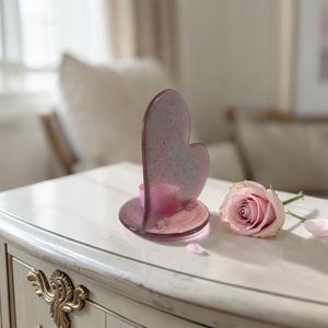 Szív alakú mécsestartó, Otthon & Életmód, Gyertya, illat, aroma, Mécses és mécsestartó, Üvegművészet, MESKA