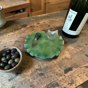 Tavirózsa levél kínáló tál - otthon & életmód - konyhafelszerelés, tálalás - tálalás - kínálótál - Meska.hu