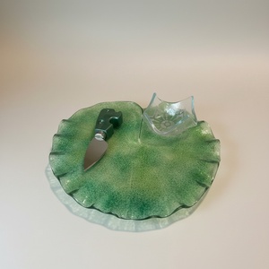 Tavirózsa levél kínáló tál - otthon & életmód - konyhafelszerelés, tálalás - tálalás - kínálótál - Meska.hu