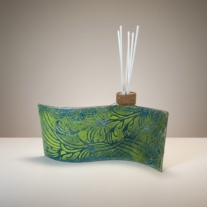 Türkiz hullám mécsestartó dekoráció - otthon & életmód - dekoráció - asztal és polc dekoráció - díszüveg - Meska.hu