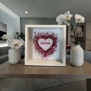 Szívből Neked Anya - üvegkép ajándék, dekoráció - Meska.hu