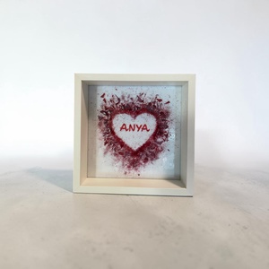 Szívből Neked Anya - üvegkép ajándék, dekoráció - otthon & életmód - dekoráció - kép & falikép - üvegkép - Meska.hu