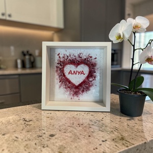 Szívből Neked Anya - üvegkép ajándék, dekoráció - otthon & életmód - dekoráció - kép & falikép - üvegkép - Meska.hu