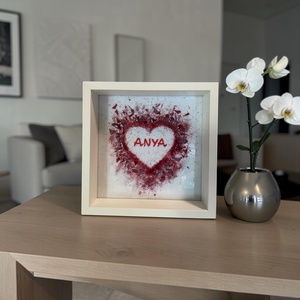 Szívből Neked Anya - üvegkép ajándék, dekoráció - otthon & életmód - dekoráció - kép & falikép - üvegkép - Meska.hu