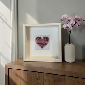 Rózsaszín ölelés - szív alakú üvegkép, dekoráció - otthon & életmód - dekoráció - kép & falikép - üvegkép - Meska.hu